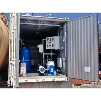 Модульная установка для очистки воды в контейнере.